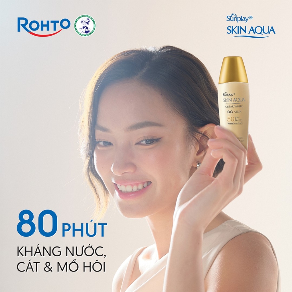 Sữa Chống Nắng Tạo Nền Trắng Mịn Sunplay Skin Aqua Clear White CC Milk SPF50+/PA++++ 25g