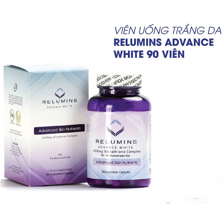 Viên Uống Trắng Da Relumins Advance White 1650mg 90 Viên
