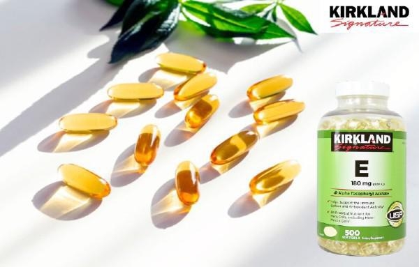 Viên uống bổ sung Vitamin E 400 I.U Kirkland Signature 500 Viên giúp làm đẹp da và ngăn ngừa lão hóa