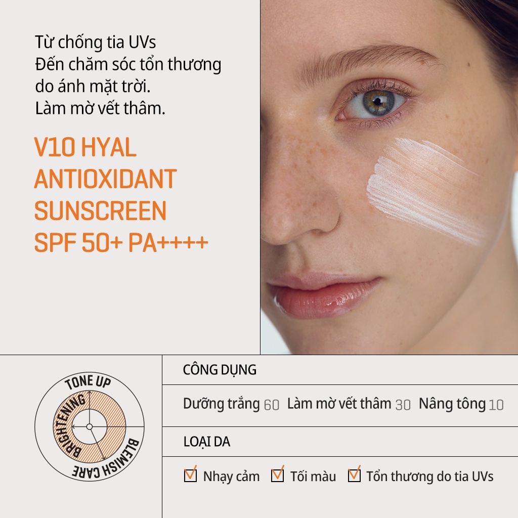 Kem Chống Nắng Dưỡng Ẩm Some By Mi V10 Hyal Hydra Capsule Suncreen SPF50+ PA++++ 40ml
