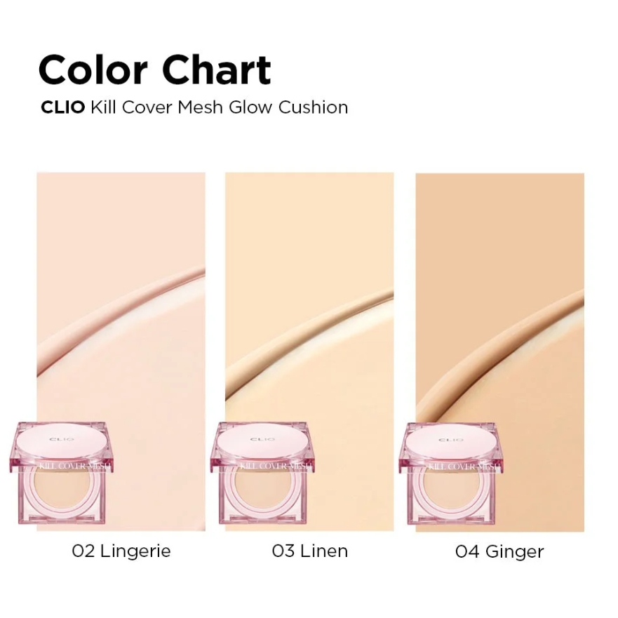 Cushion Che Phủ Toàn Bộ Lâu Trôi Cho Mọi Loại Da Cushion Clio Kill Cover High Glow 15g
