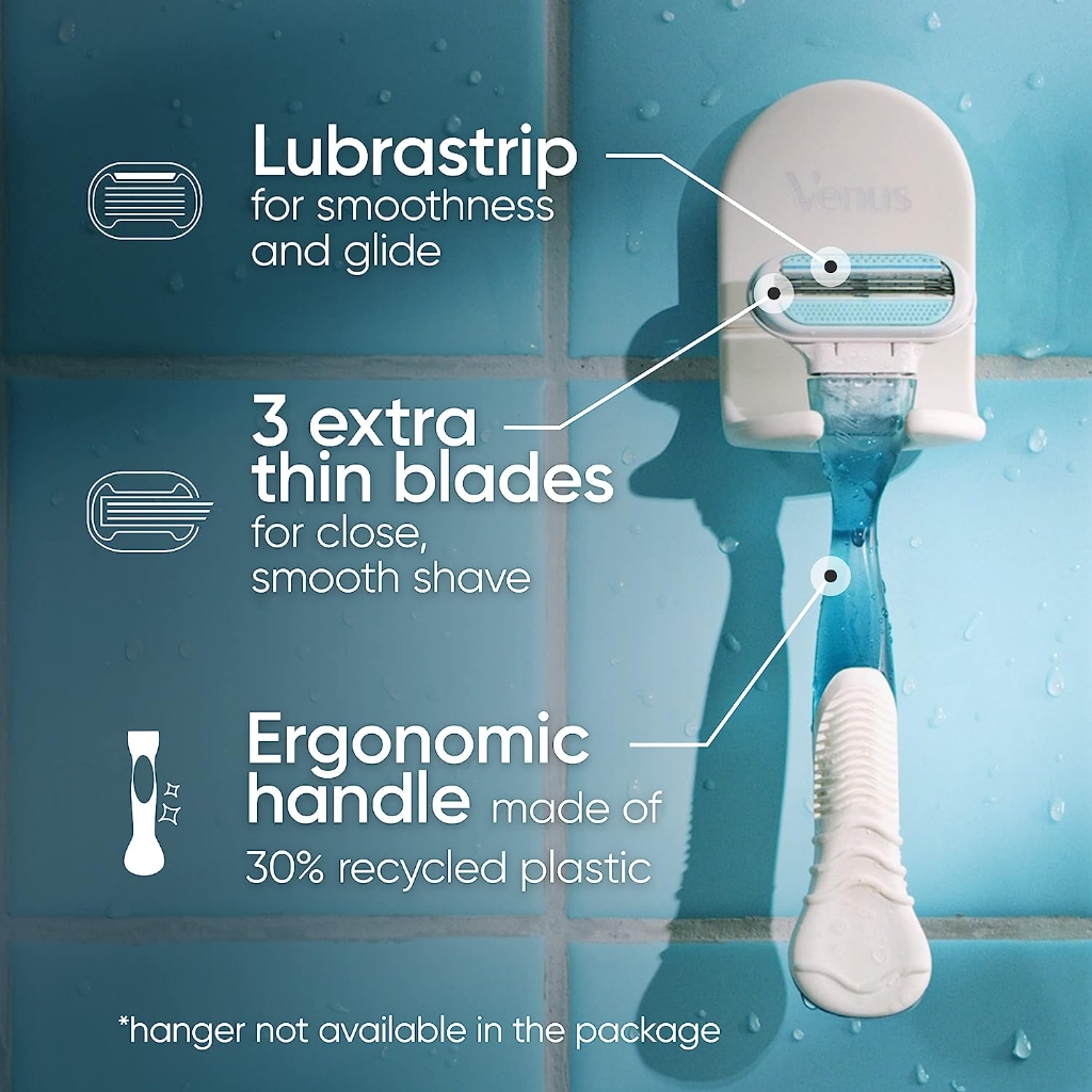 Dao Cạo Cho Nữ Cao Cấp Gillette Venus Smooth 2UP (1 Cán + 2 Lưỡi)