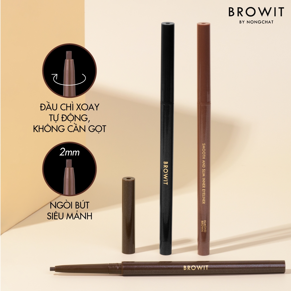 Chì Sáp Kẻ Mắt Không Lem, Không Trôi Nongchat Smooth And Slim Inner Eyeliner 0.1g