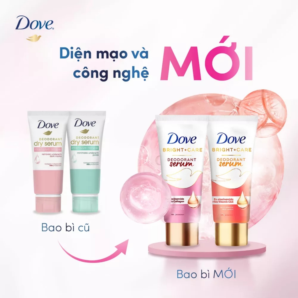 Kem Dưỡng Sáng Khử Mùi Sáng Mịn Cao Cấp Dove Deodorant Dry Serum 40ml