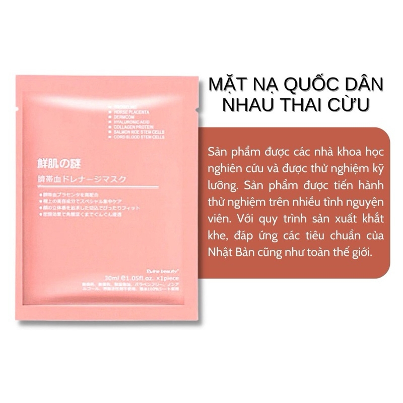 Mặt Nạ Tế Bào Gốc Nhau Thai Cừu Dưỡng Da Dưỡng Ẩm Rwine Beauty Nhật Bản 40ml