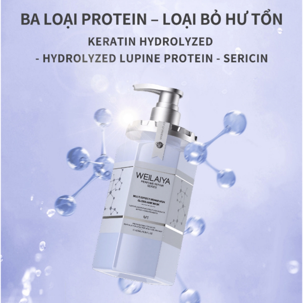 Dầu Hấp Tóc Phục Hồi Đa Tầng  Weilaiya Multi Effect Repair High Gloss Hair 450ml