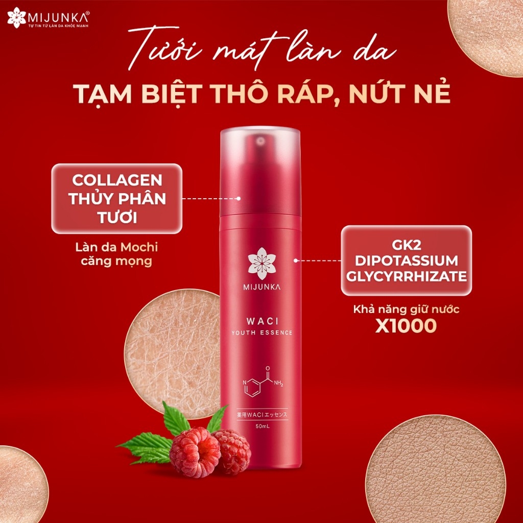 Tinh Chất Trẻ Hóa Phục Hồi Da Mijunka Waci Youth Essence 50ml