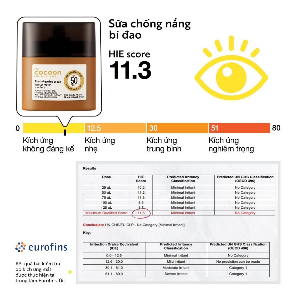 Sữa Chống Nắng Bí Đao Ráo Mịn Tự Nhiên Cocooon SPF 50+ PA++++50ml