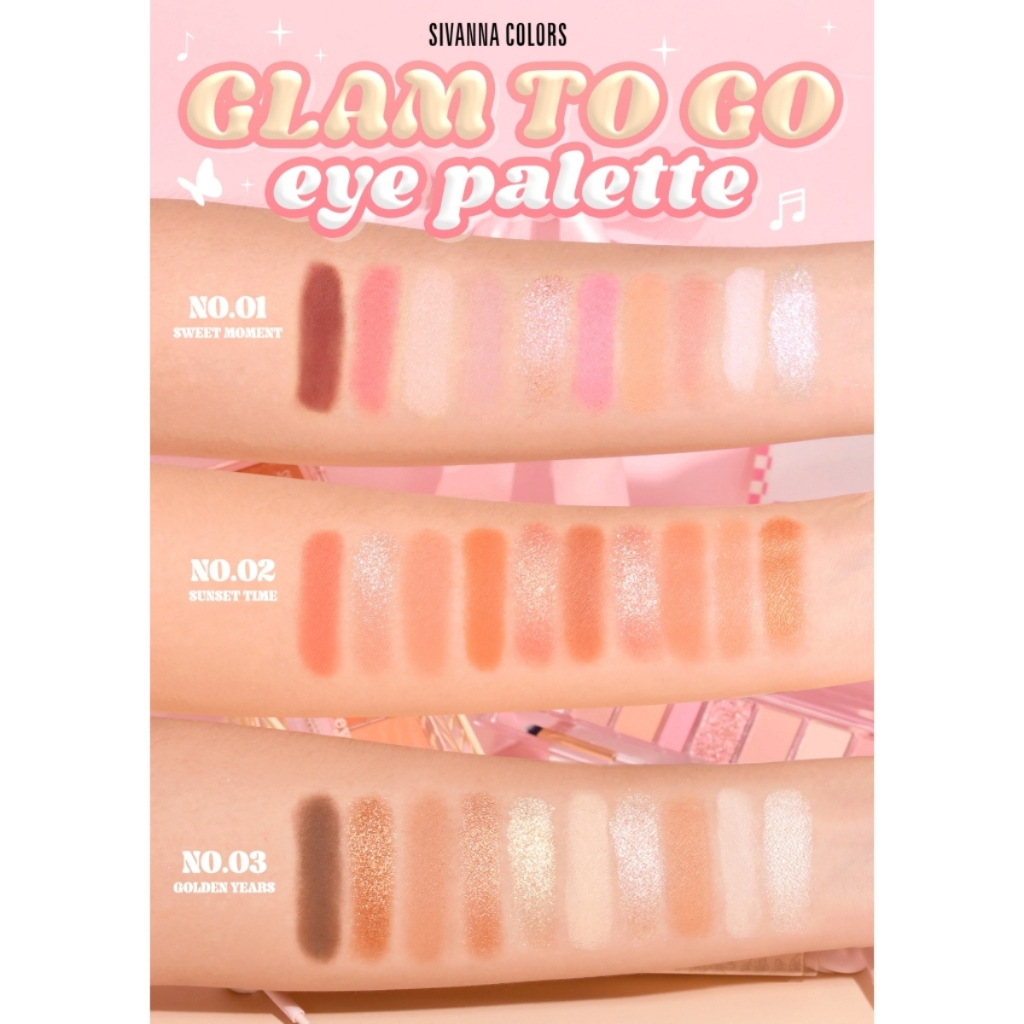 Bảng Phấn Mắt Nhũ Bắt Sáng 10 ô Sivanna Colors HF1009 10.9g