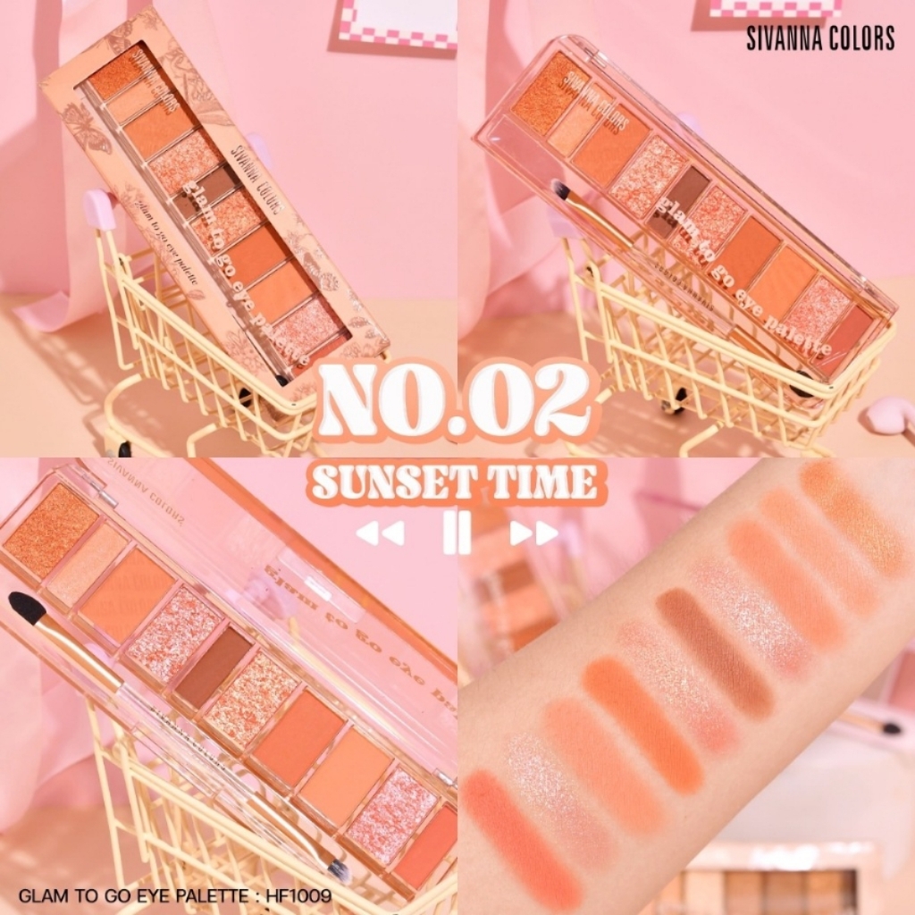 Bảng Phấn Mắt Nhũ Bắt Sáng 10 ô Sivanna Colors HF1009 10.9g