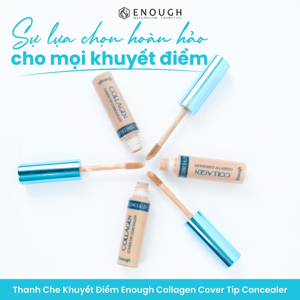 Thanh Che Khuyết Điểm Kiềm Dầu, Che Phủ Cao Enough Collagen Cover Tip 9g