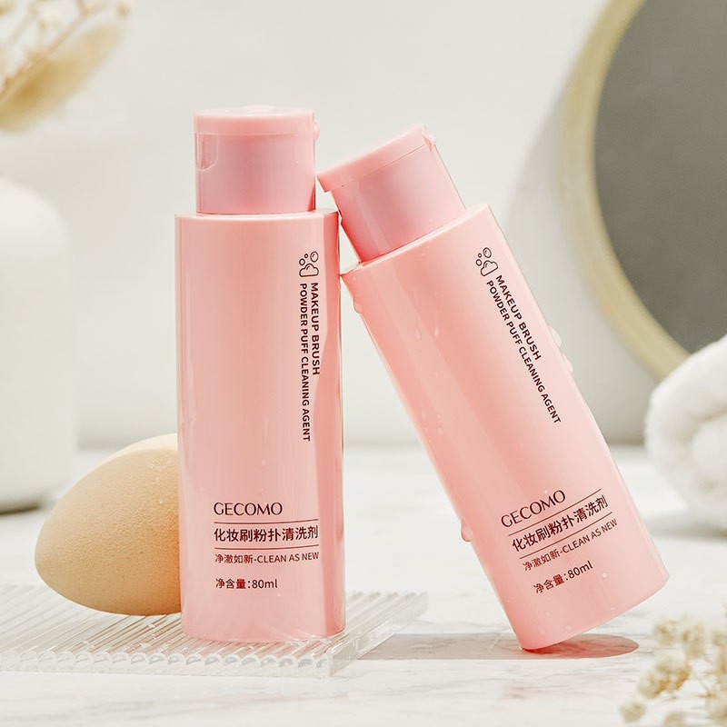 Dung Dịch Rửa, Giặt Cọ Mút Trang Điểm GECOMO 80ml
