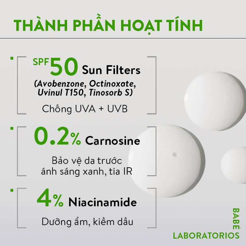 Chống Nắng Cho Da Dầu Mụn BABE Super Fluid Mattifying Sunscreen SPF50 50ml