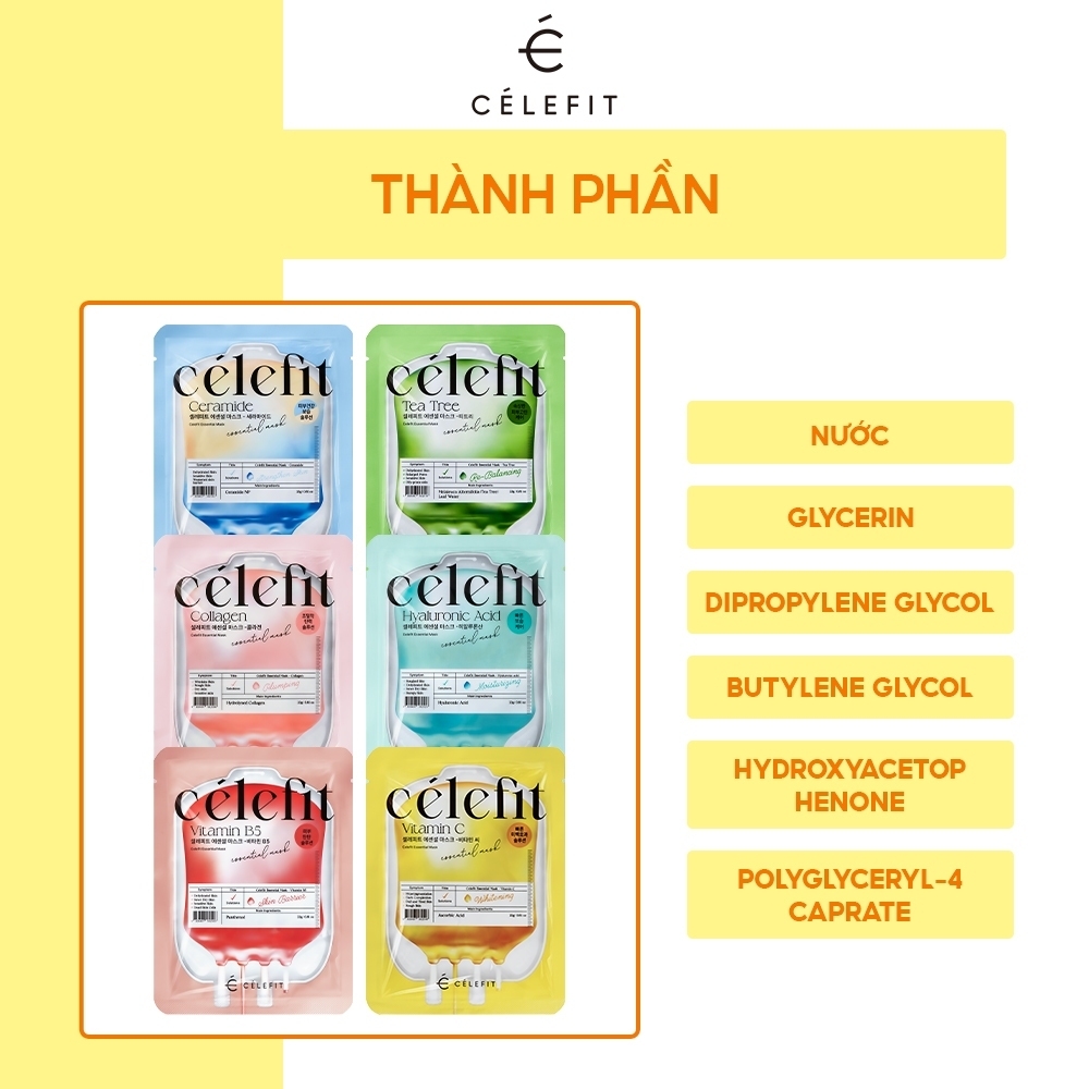 Mặt Nạ Cấp Ẩm, Dưỡng Da Celefit Essential Mask 23g