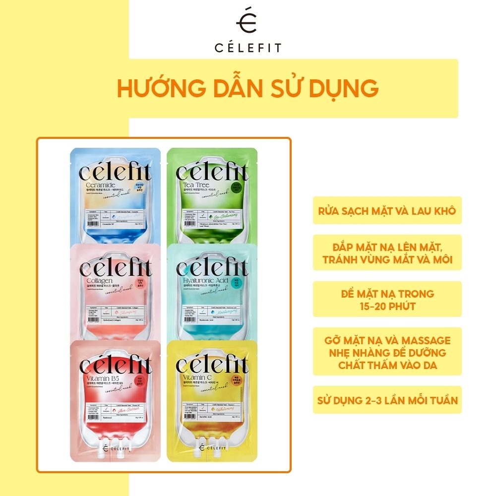 Mặt Nạ Cấp Ẩm, Dưỡng Da Celefit Essential Mask 23g