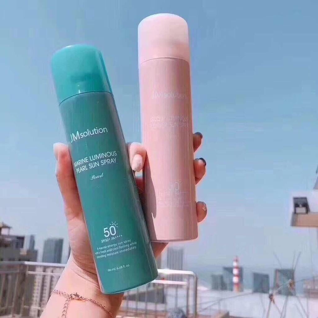 Xịt Chống Nắng Toàn Thân JMsolution Chiết Xuất Ngọc Trai SPF50+ PA++++ Marine Luminous Pearl Sun Spray 180ml