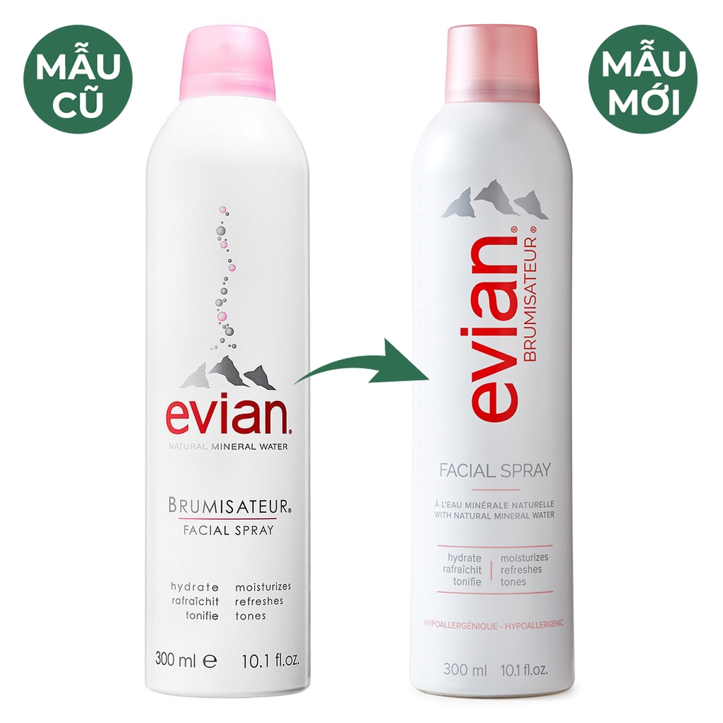 Xịt Khoáng Cấp Ẩm Và Làm Dịu Da Evian Facial Spray 150ml & 300ml