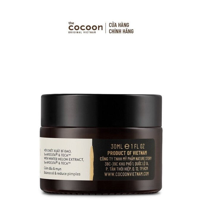 Kem Dưỡng Ẩm & Ngừa Mụn Dạng Thạch Từ Bí Đao Cocoon Winter Melon Gel Cream 30ml