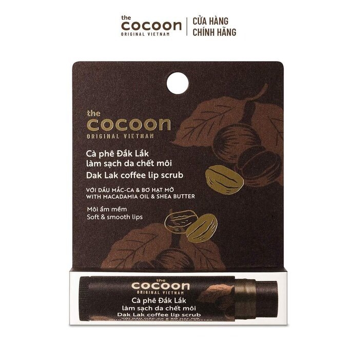 Tẩy Tế Bào Chết Môi Chiết Xuất Cà Phê Đắk Lắk The Cocoon Dak Lak Coffee Lip Scrub 5g