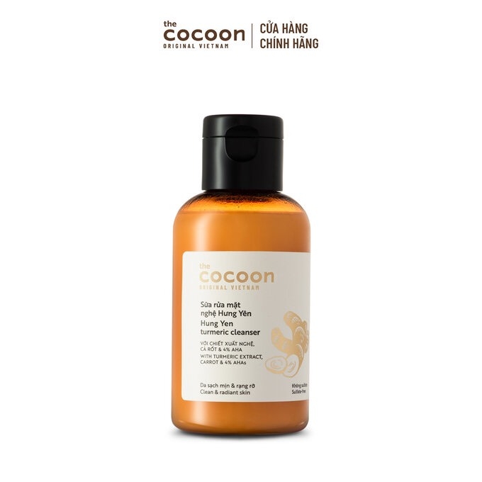 Sữa Rửa Mặt Làm Sạch Sâu Chiết Xuất Nước Nghệ Hưng Yên The Cocoon Turmeric Cleanser 140ml