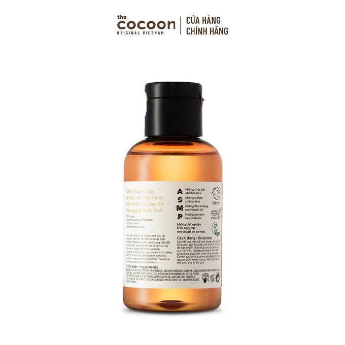 Nước Hoa Hồng Làm Sáng Da Từ Nước Nghệ Hưng Yên The Cocoon Turmeric Toner 140ml
