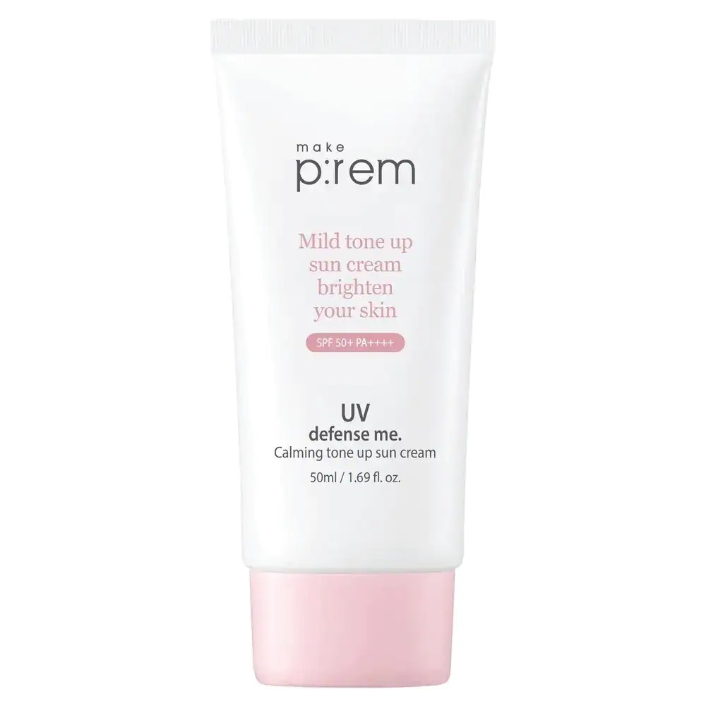 Kem Chống Nắng Vật Lý Nâng Tone Make P:rem UV Defense Me. Calming Tone Up Nâng Tone SPF50+ PA++++ 50ml