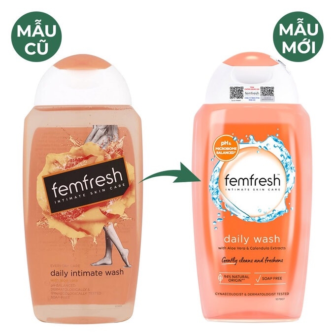 Dung Dịch Vệ Sinh Phụ Nữ Dưỡng Ẩm Cân Bằng Độ pH Femfresh Daily Intimate Wash 250ml