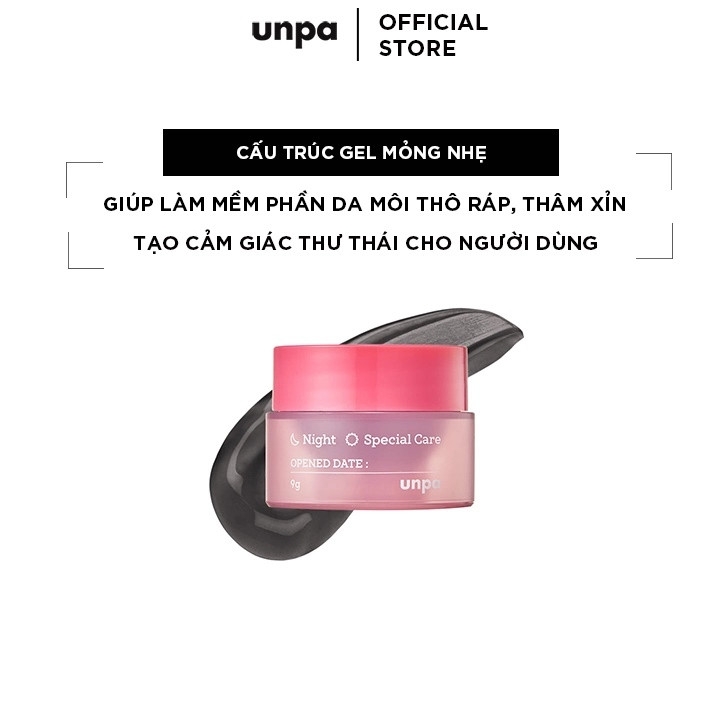 Mặt Nạ Ngủ Môi Dưỡng Ẩm, Chống Lão Hóa Unpa Bubi Bubi Lip Mask 9g