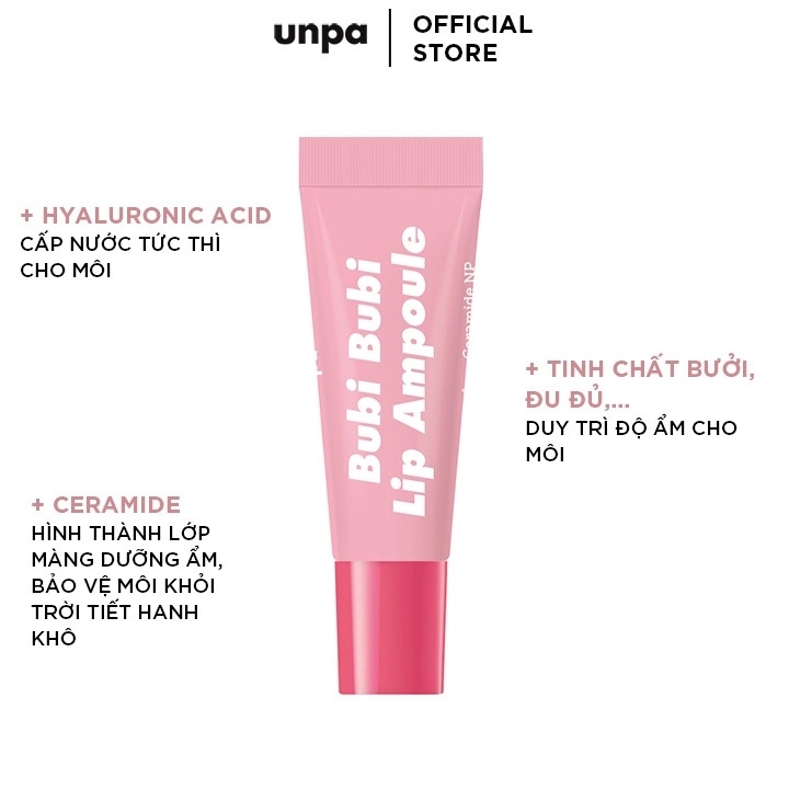 Son Dưỡng Dưỡng Ẩm Cho Môi Căng Mọng Unpa Bubi Bubi Lip Ampule 10ml