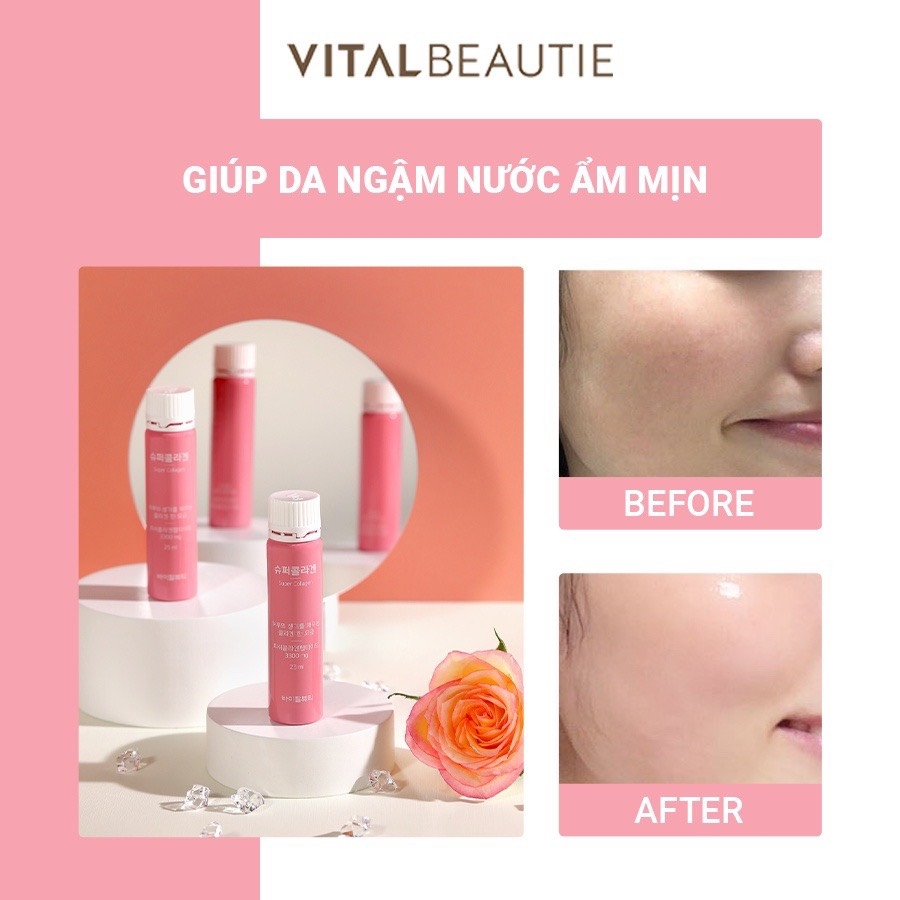 Nước Uống Bổ Sung Collagen Hỗ Trợ Làm Đẹp Và Ngăn Ngừa Lão Hóa Vital Beautie Super Collagen 25ml*30 ống