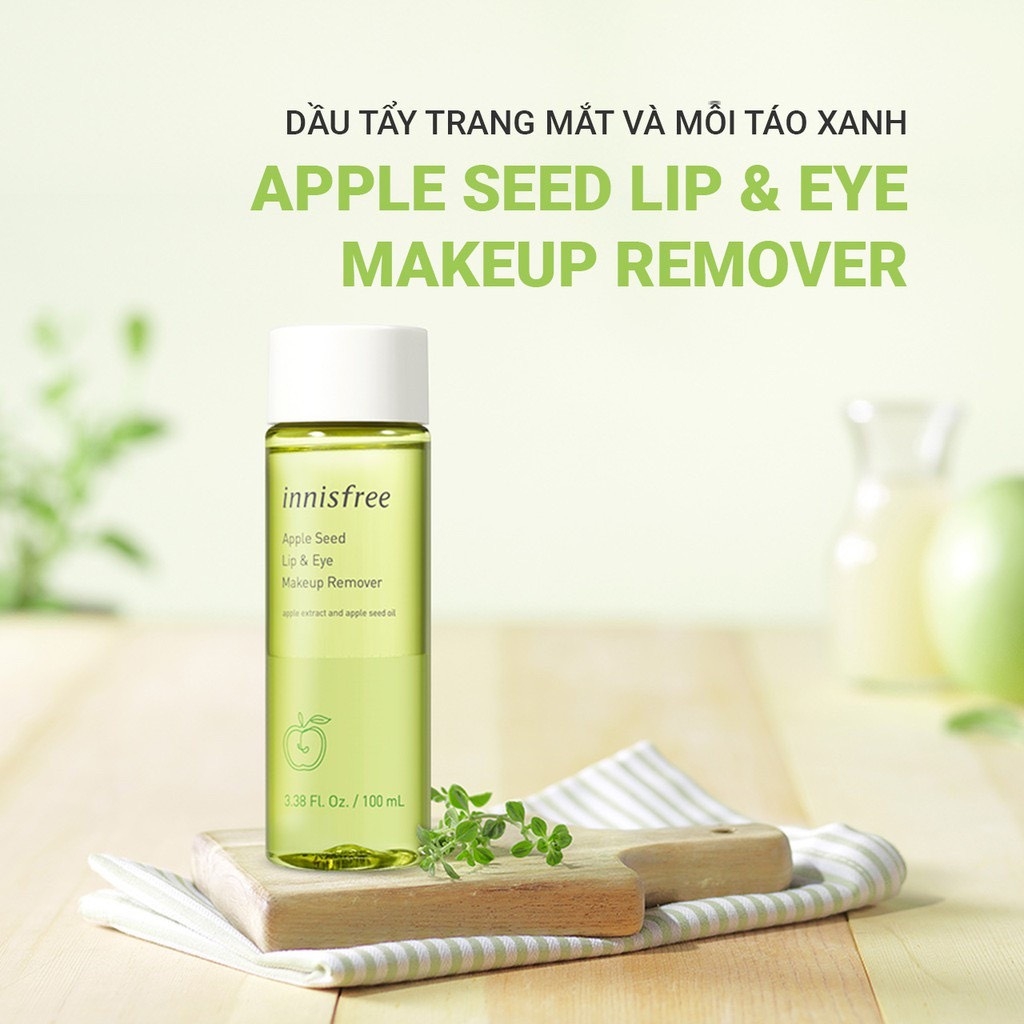 Tẩy Trang Mắt Môi Innisfree Apple Juicy Lip & Eye Remover 100ml