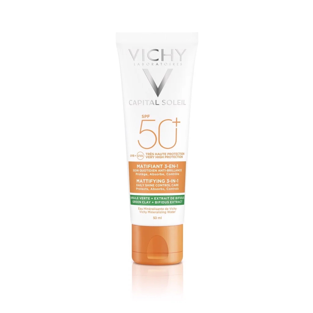 Kem Chống Nắng Kiềm Dầu Chống Ô Nhiễm Và Bụi Mịn Vichy Capital Soleil Mattifying 3-In-1 SPF50+ 50ml