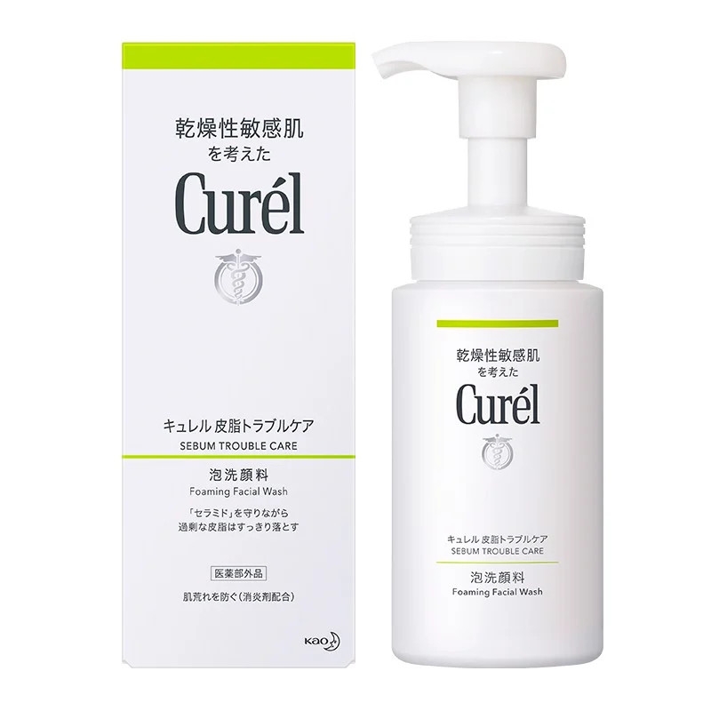 Sữa Rửa Mặt Curél Dạng Bọt Dành Cho Da Dầu Sebum Trouble Care Sebum Care Foaming Wash 150ml