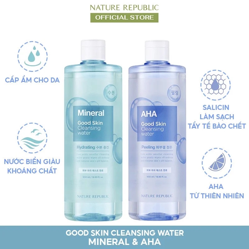 Nước Tẩy Trang Nature Republic Cleansing Water 500ml