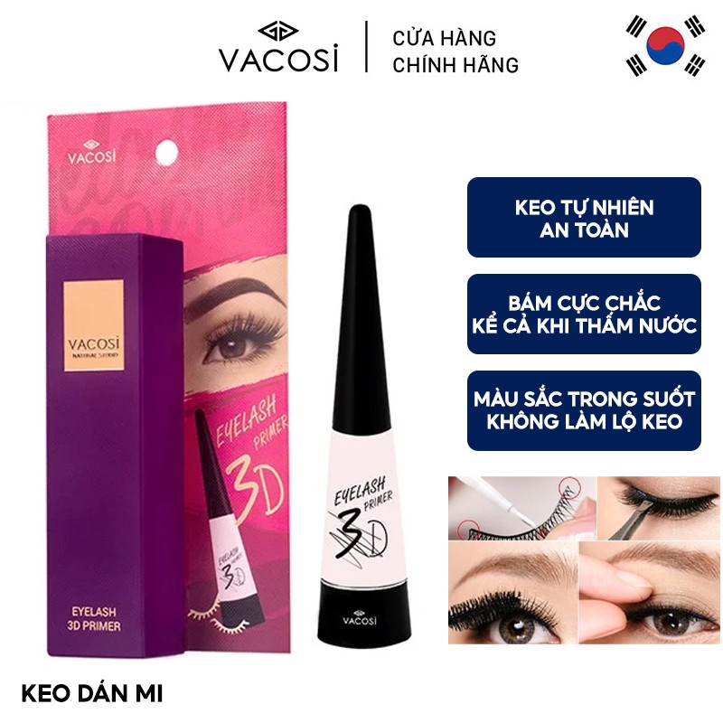 Keo Dán Mi Vacosi Natural Studio Eyelash 3D Primer 8ml