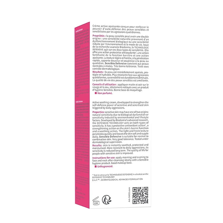 Kem Dưỡng Ẩm Làm Dịu Da, Phục Hồi Da Cho Da Nhạy Cảm Bioderma Sensibio Defensive Cream 40ml