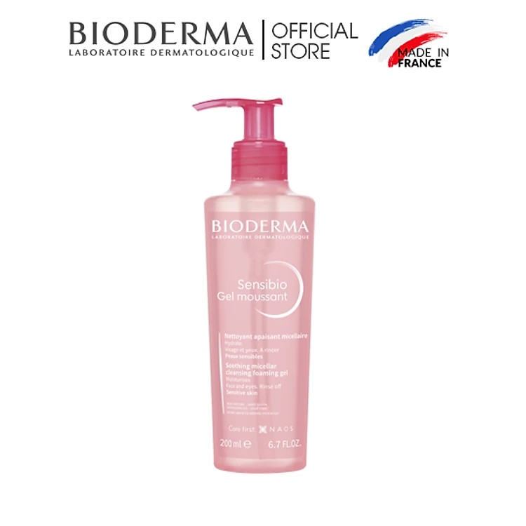Sữa Rửa Mặt Dạng Gel Cho Da Nhạy Cảm Bioderma Sensibio Gel Moussant 200ml