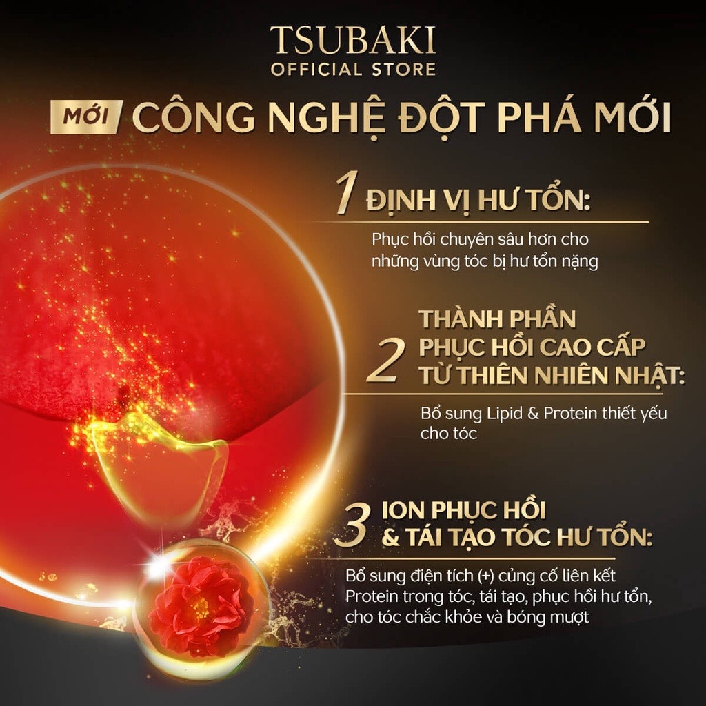 Bộ Gội Xả Tsubaki Phục Hồi Hư Tổn Nặng, Giảm Gãy Rụng Tsubaki Premium EX Intensive Repair 490ml