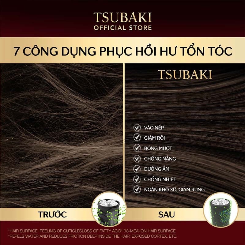 Sữa Dưỡng Phục Hồi Tóc Hư Tổn, Chống Nắng Tsubaki Hair Milk 100ml