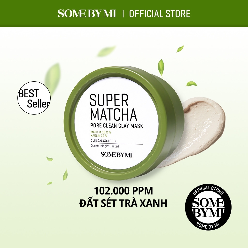 Mặt Nạ Đất Sét Trà Xanh Giúp Làm Sạch, Thu Nhỏ Lỗ Chân Lông Some By Mi Super Matcha Pore Clean Clay Mask 100g