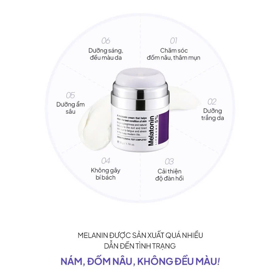 Kem Dưỡng Mờ Thâm Nám Melatonin Liposome Maxclinic 50g