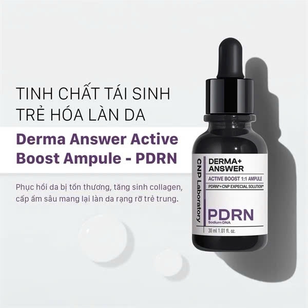 Tinh Chất Giúp Căng Bóng Hỗ Trợ Phục Hồi Da PDRN CNP Derma Answer Active Boost Ampule 30ml