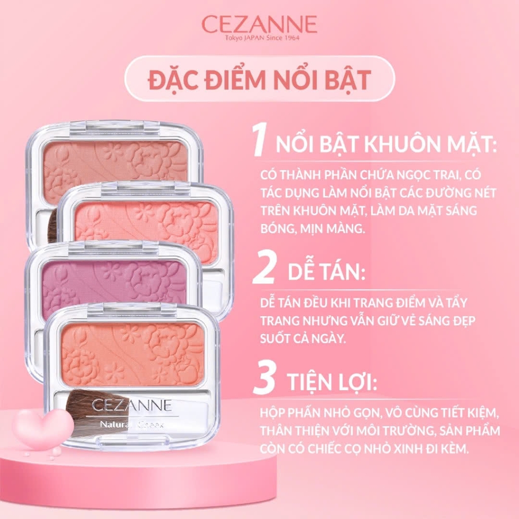 Phấn Má Hồng Cezanne Natural Cheek N 4g