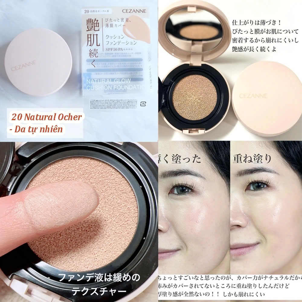 Cushion Che Phủ Mỏng Nhẹ Tự Nhiên Cezanne Foundation SPF50 PA++++ 11g