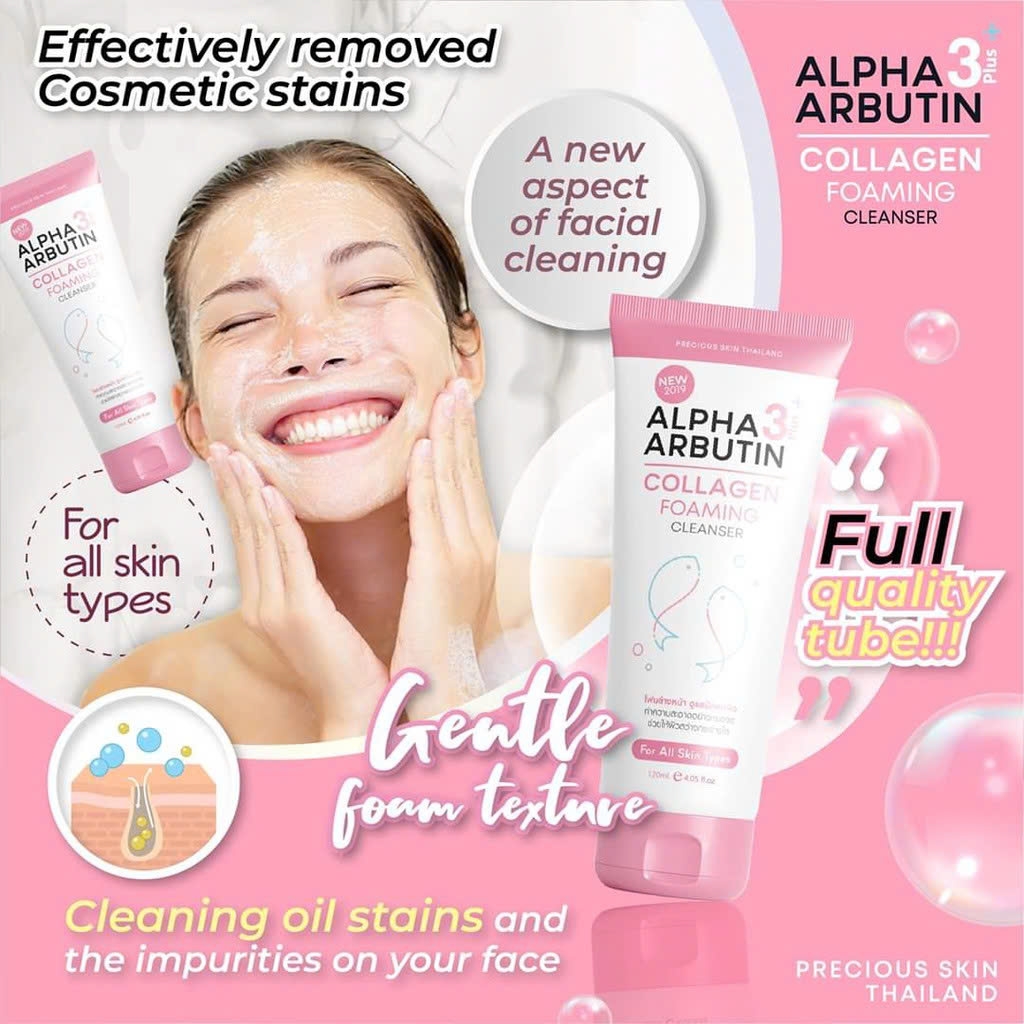Sữa Rữa Mặt Precious Skin Alpha Arbutin 3 Plus Collagen 350ml