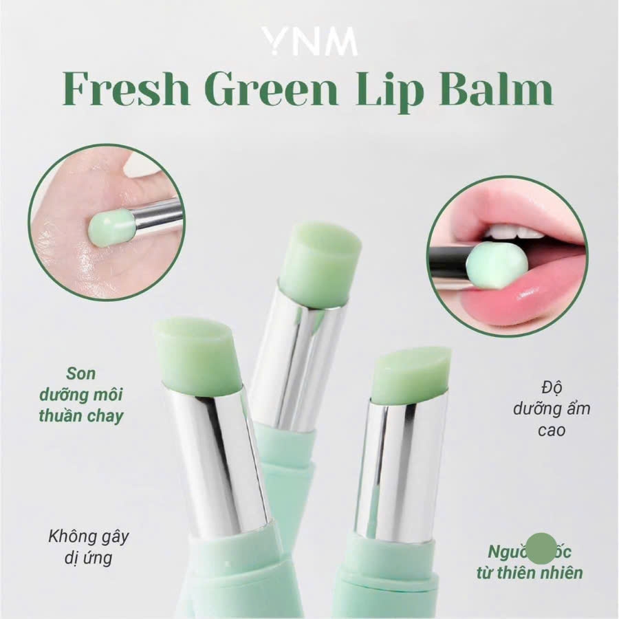 Son Dưỡng Không Màu YNM Fresh Green Lip Balm 4g