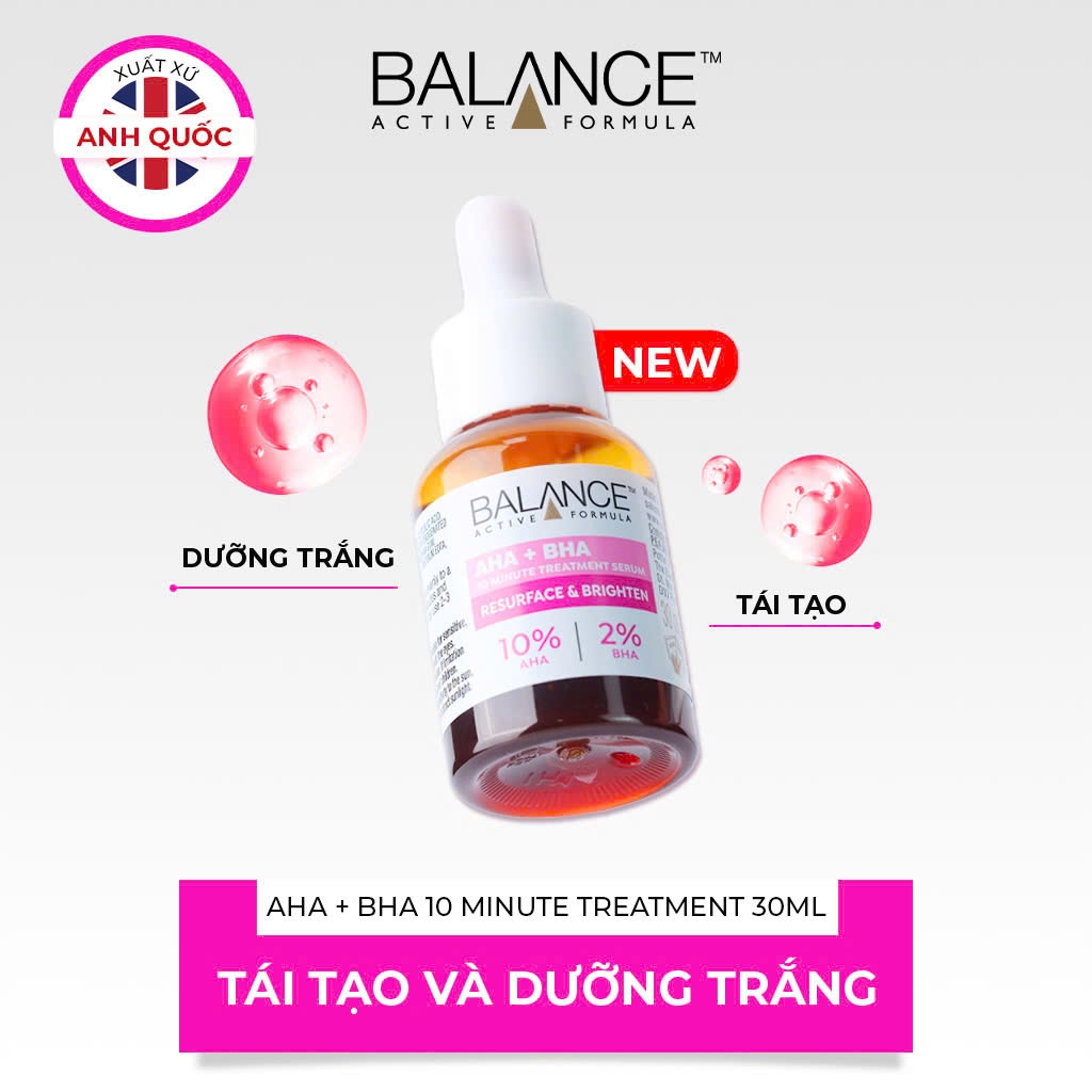 Serum Balance Active Formula AHA + BHA Tái Tạo, Sáng Mịn Da 30ml