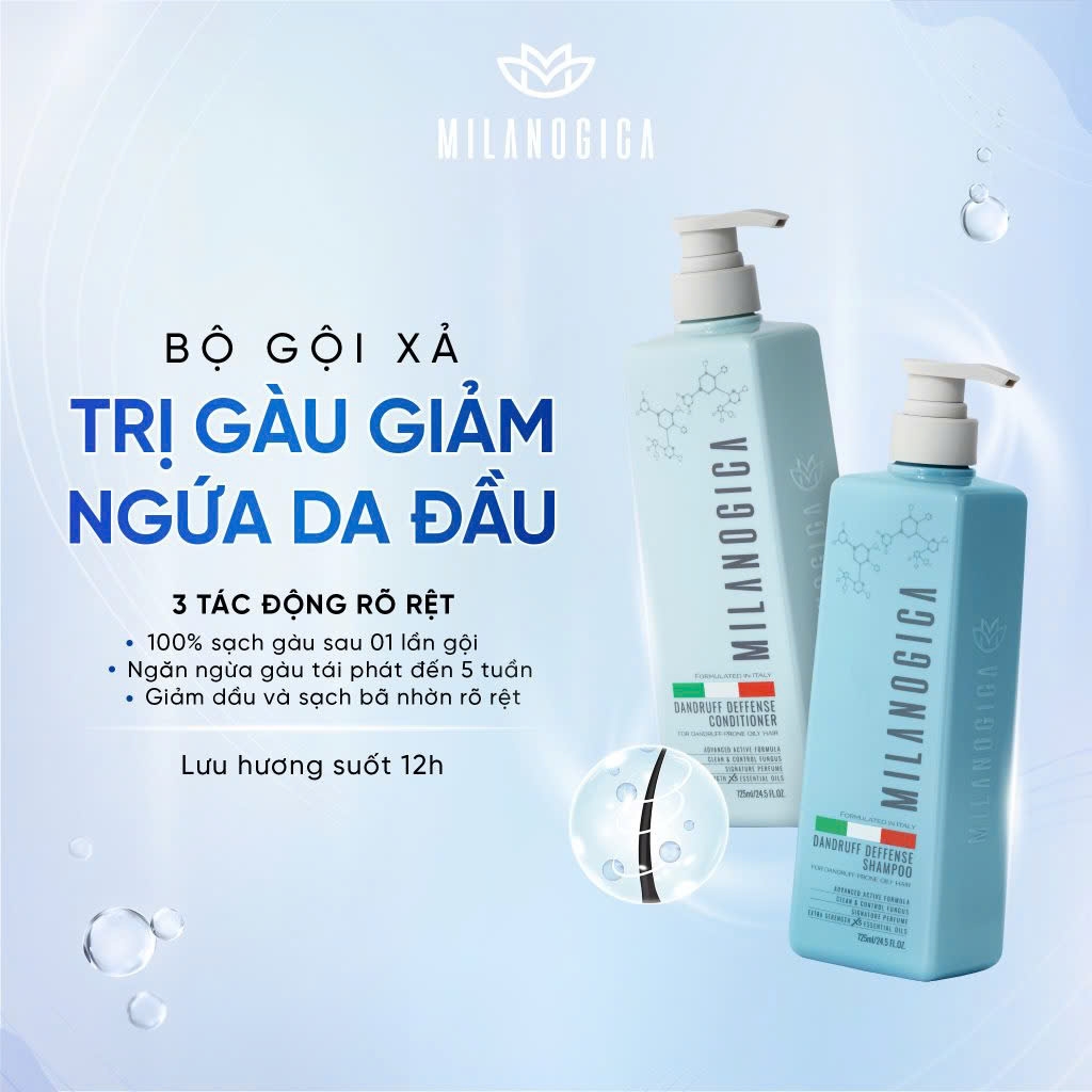 Bộ Gội Xả Milanogica 725ml