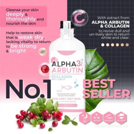 Sữa Tắm Dưỡng Trắng Da Precious Skin Alpha Arbutin 3 Plus Collagen 350ml