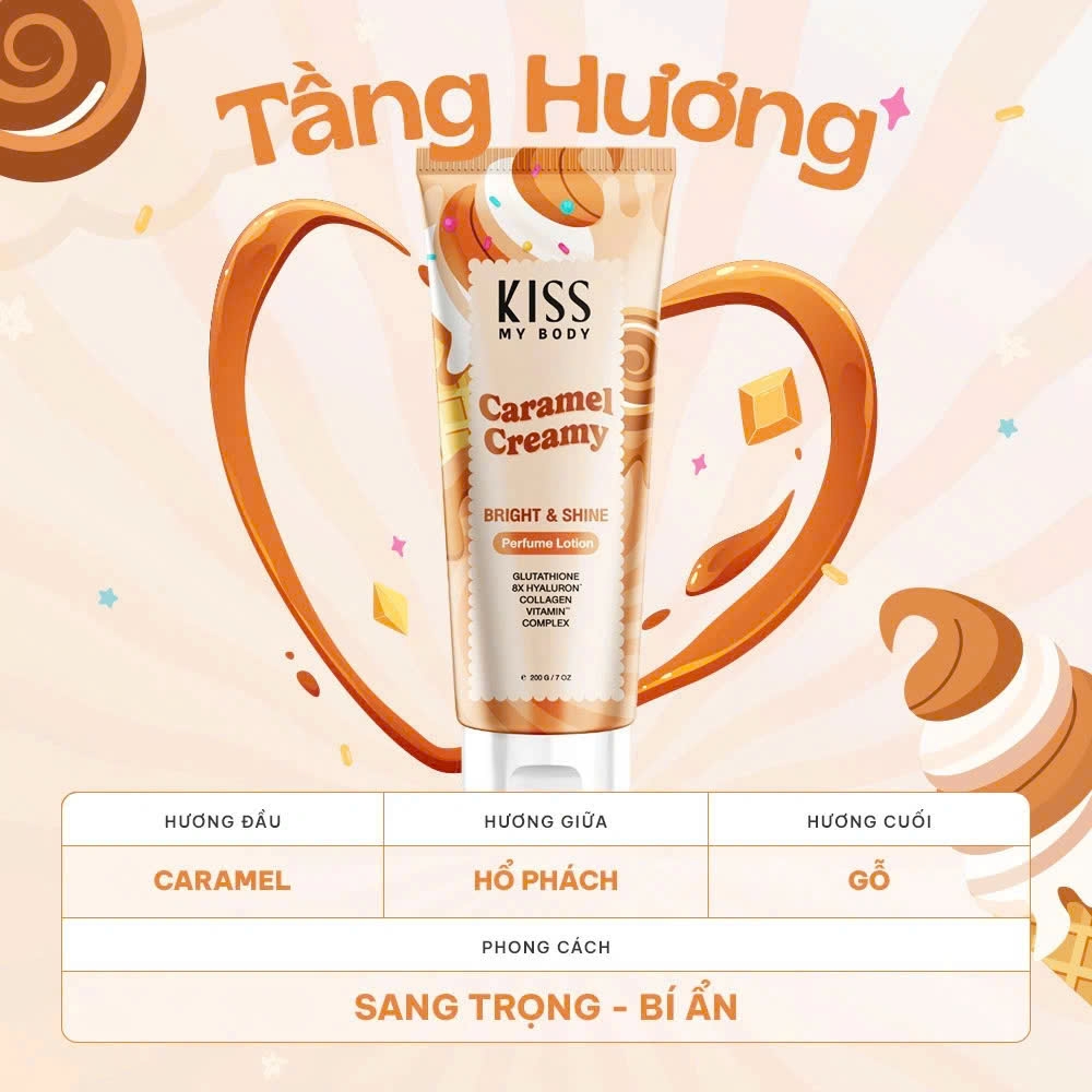 Sữa Dưỡng Sáng Da Toàn Thân Hương Nước Hoa Kiss My Body Bright & Shine 200g - Sweet Party Collection